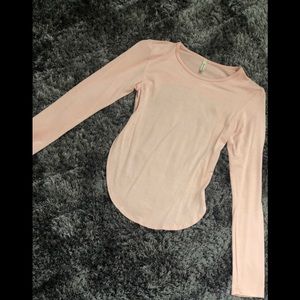 Light pink long sleeve back out top